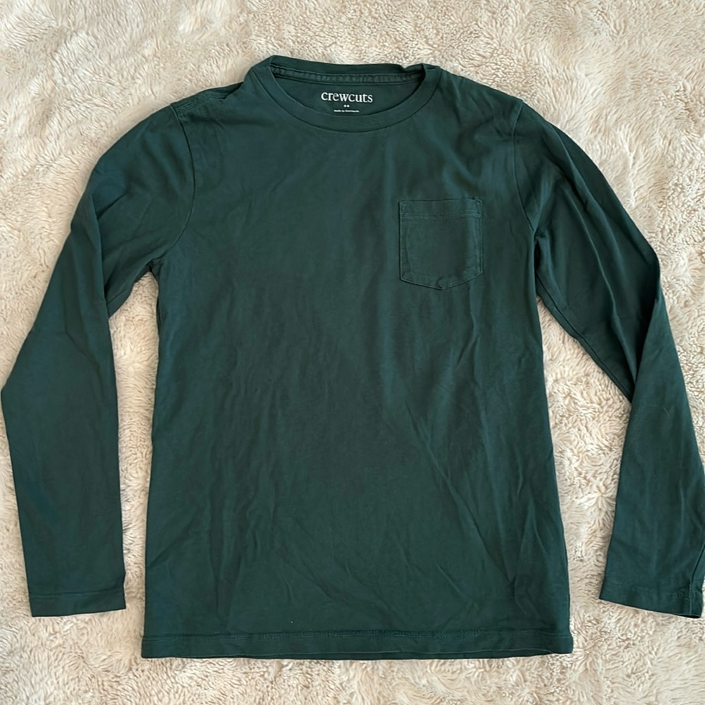 Crewcuts LS pocket tee - sage green - 10